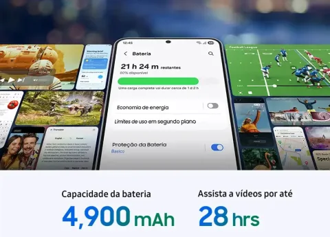 Celular Samsung Galaxy S25 Fe 5g, 128gb, 8gb Ram, Câmera Tripla De 50+12+8, Tela Grande De 6.7 Azul Marinho