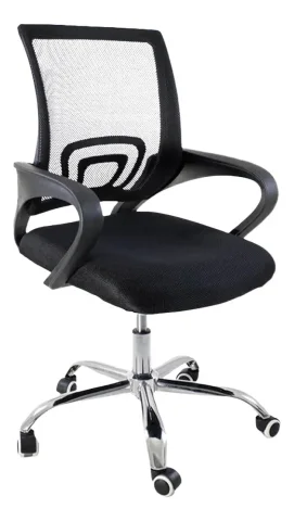 Cadeira De Escritório Ergonômica Begônia Preta Home Office Escritório Mesh Respirável Giratoria