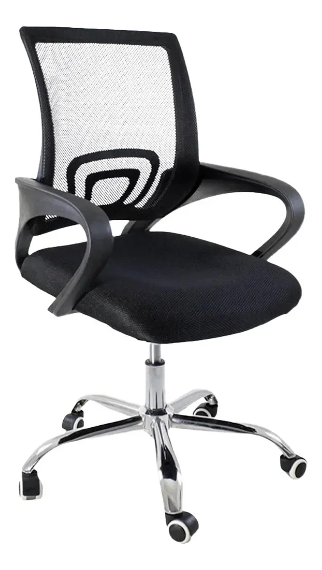 Cadeira De Escritório Ergonômica Begônia Preta Home Office Escritório Mesh Respirável Giratoria