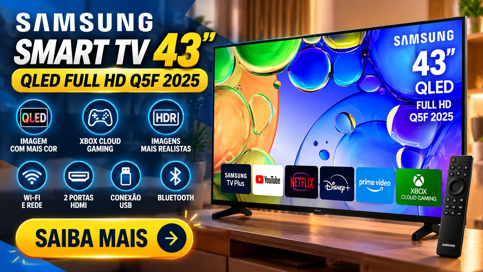 Banner promocional Samsung Smart TV 43_