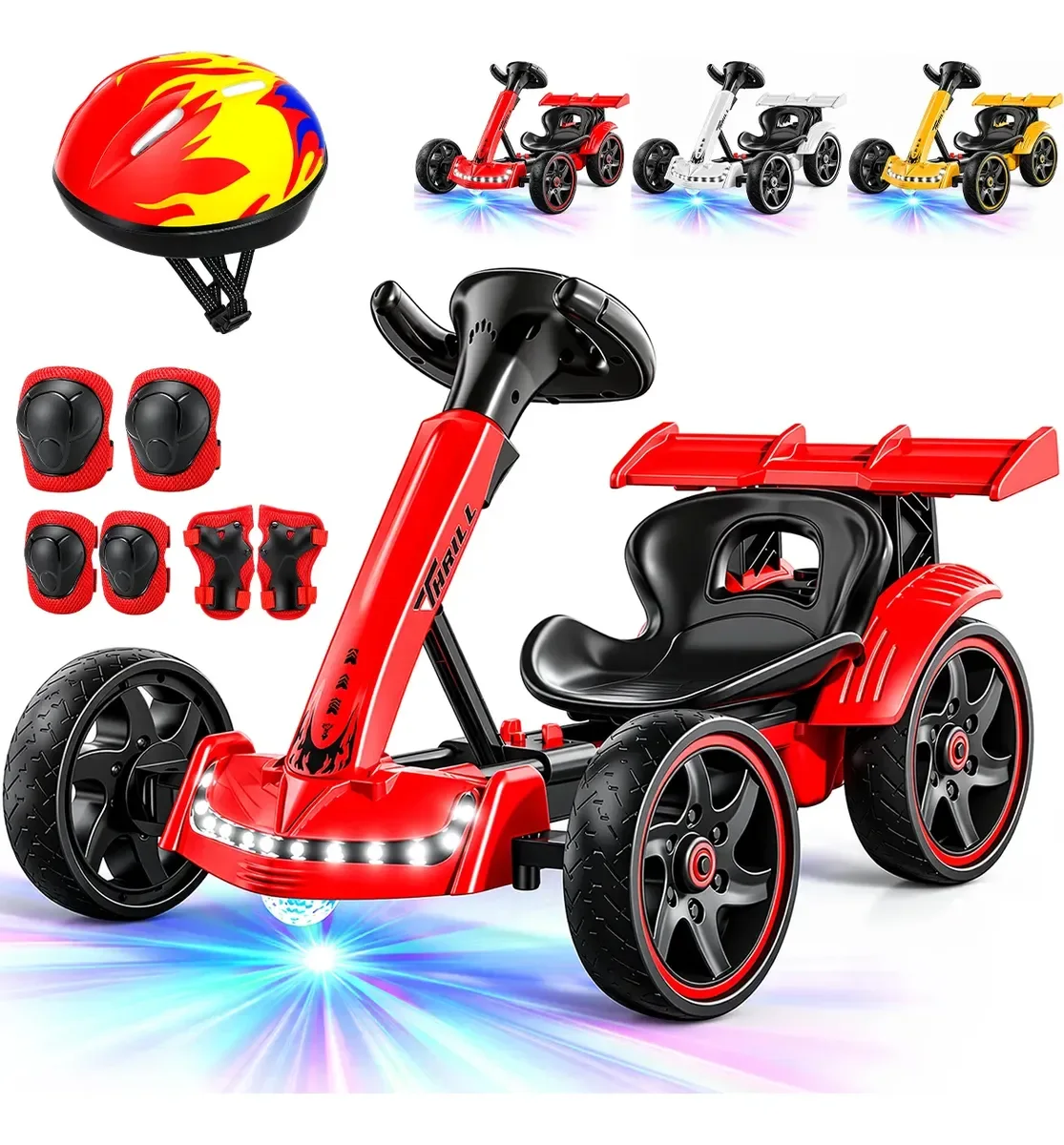 Mini Carro Elétrico Infantil Conect Kart Com Led Suporta
